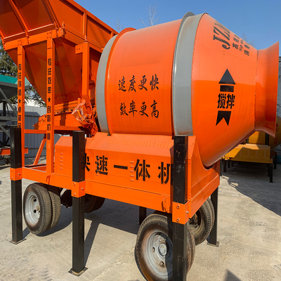 comprar Mini mezclador de cemento de hormigón 1000Ltr mezclador de hormigón móvil naranja online manufacture