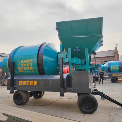 Buy 1000L Self Loading Concrete Mixer Twin Shaft Concrete Mixer Green online manufacture