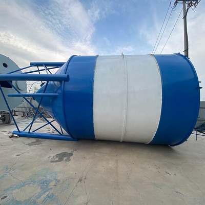 100 Tonnes Cement Storage Tank 80 Ton Concrete Plant Silo White Blue