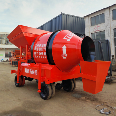 Red Small Mobile Concrete Mixer 500L Small Portable Concrete Mixers